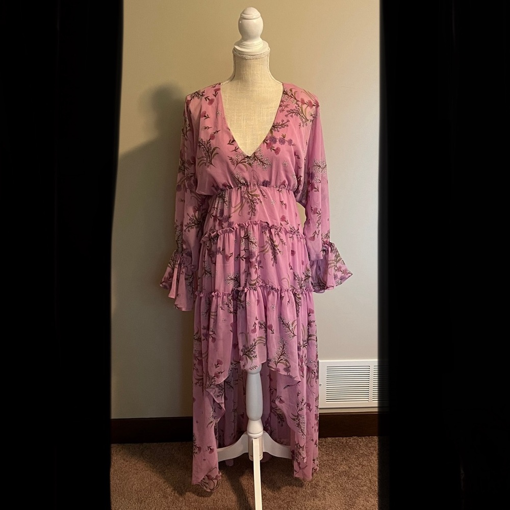 Steve Madden Pink Floral High-Low Dress